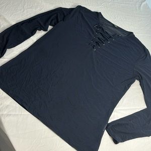 NWOT Men’s Boho Bohemian Style See Through Long Sleeve Yoga Beach Casual Shirt M